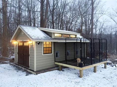 metal shed dog house|insulated dog shed with run.